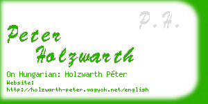peter holzwarth business card